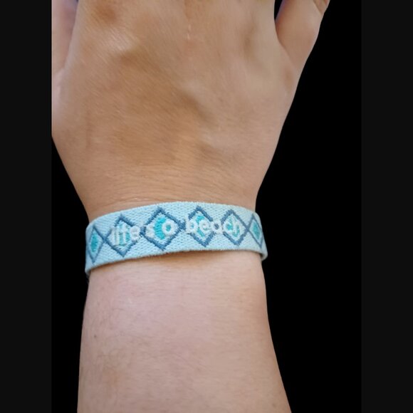 Gorjana Life's A Beach Cheeky Adjustable Woven Endless Summer Blue Bracelet New - Picture 1 of 8